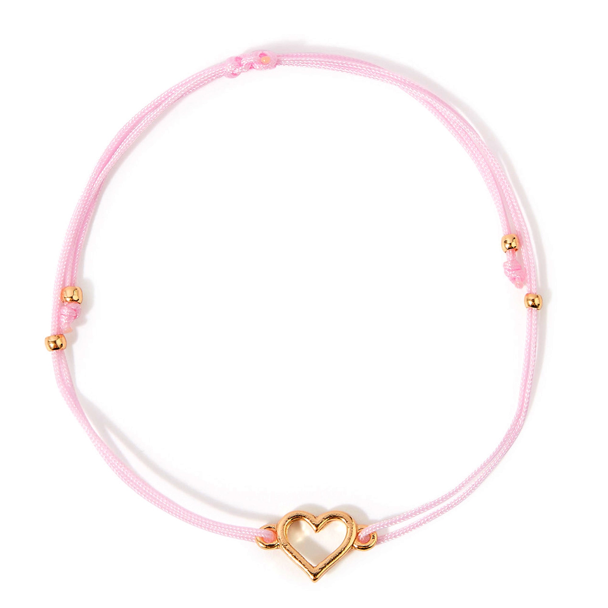 Accessorize London Women'S Pink Heart Friendship Bracelet