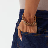 Accessorize London Women's Black 7 Pack Tiny Cupchain Stretch Bracelet