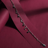 Accessorize London Women's Silver Sparkle Moon Chain Anklet