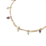 Accessorize London Women's Multi Set of 3 Stone & Star Layered Anklet Pack
