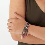 Accessorize London Women's Multi Willow 9 Stretch Bracelet Pack