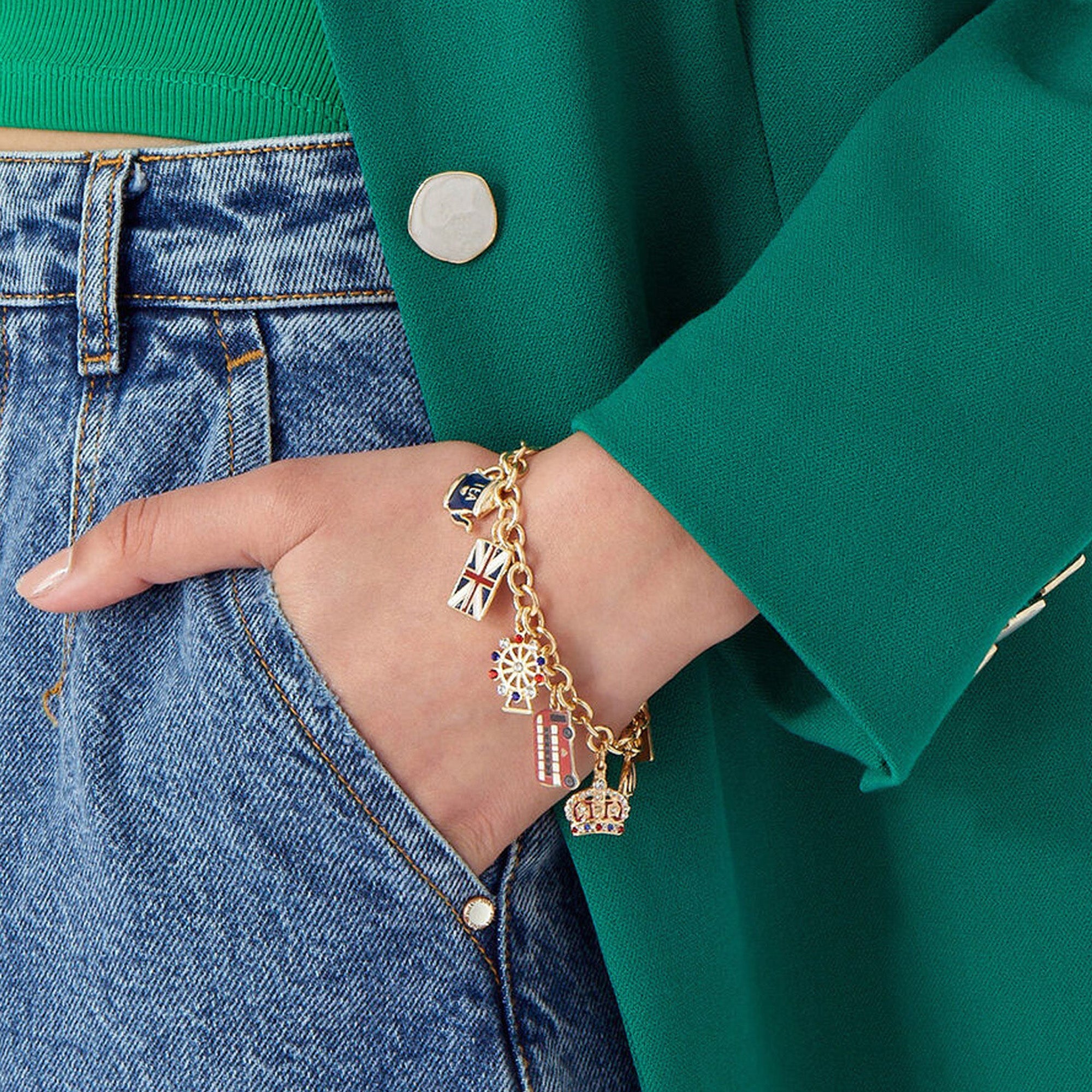 Accessorize London Women's London Charm Bracelet