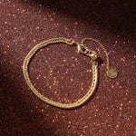 Real Gold Plated Z Omega And Rope Chain Slider Bracelet For Women By Accessorize London