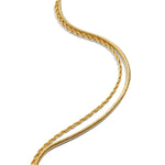 Real Gold Plated Z Omega And Rope Chain Slider Bracelet For Women By Accessorize London