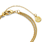 Real Gold Plated Z Omega And Rope Chain Slider Bracelet For Women By Accessorize London