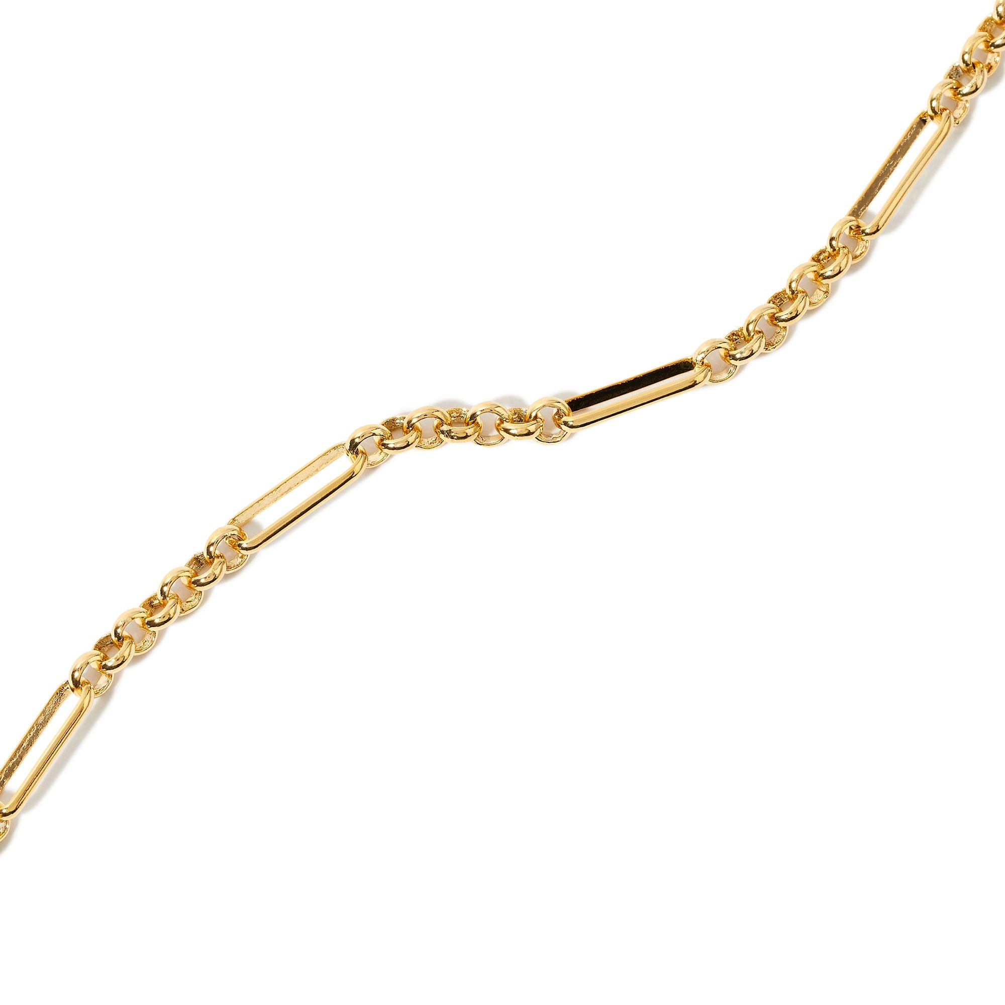 Link Chain bracelet with letter B in gold plating 