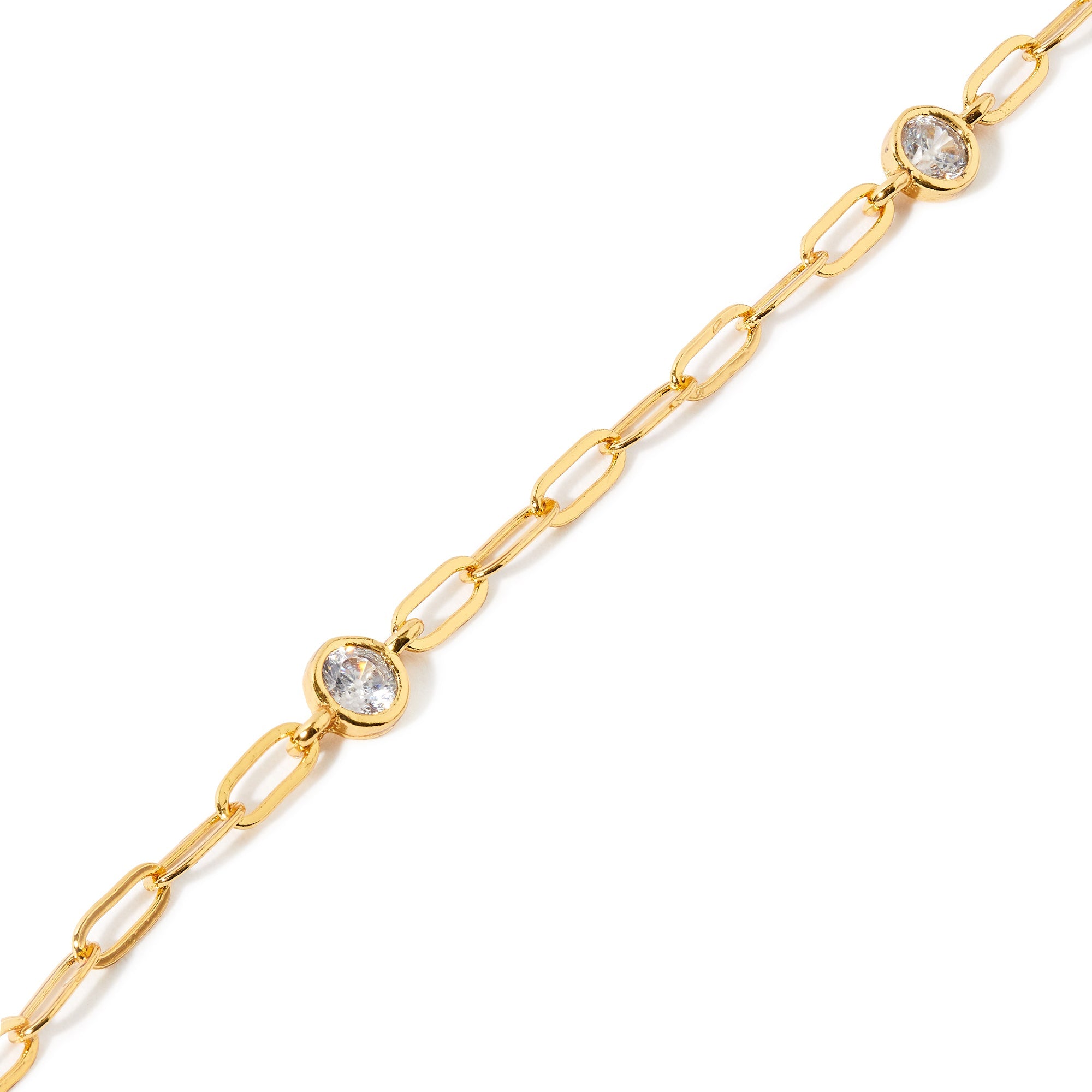 Real Gold Plated Sparkle Chain Bracelet For Women By Accessorize London