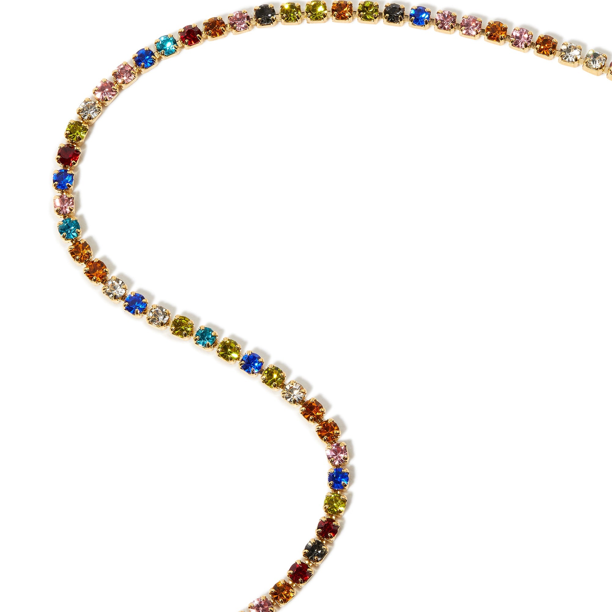 Real Gold Plated Z Rainbow Tennis Bracelet For Women By Accessorize London
