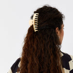 Accessorize London Women's Cream Matte Large Claw Clip