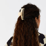 Accessorize London Women's Cream Matte Large Claw Clip