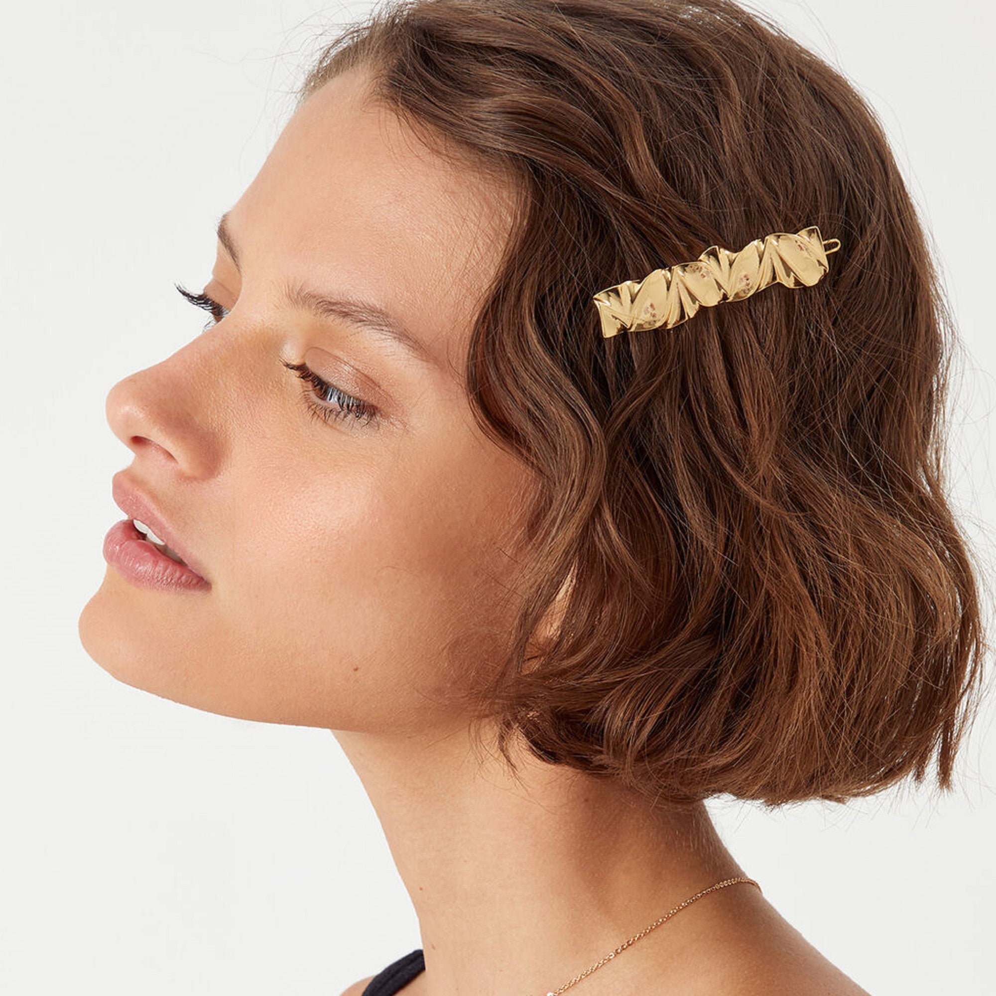 Accessorize London Women's Gold Obscure Hair Clips