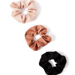 Accessorize London Women'S Multi set of 3 Pack Satin Scrunchies