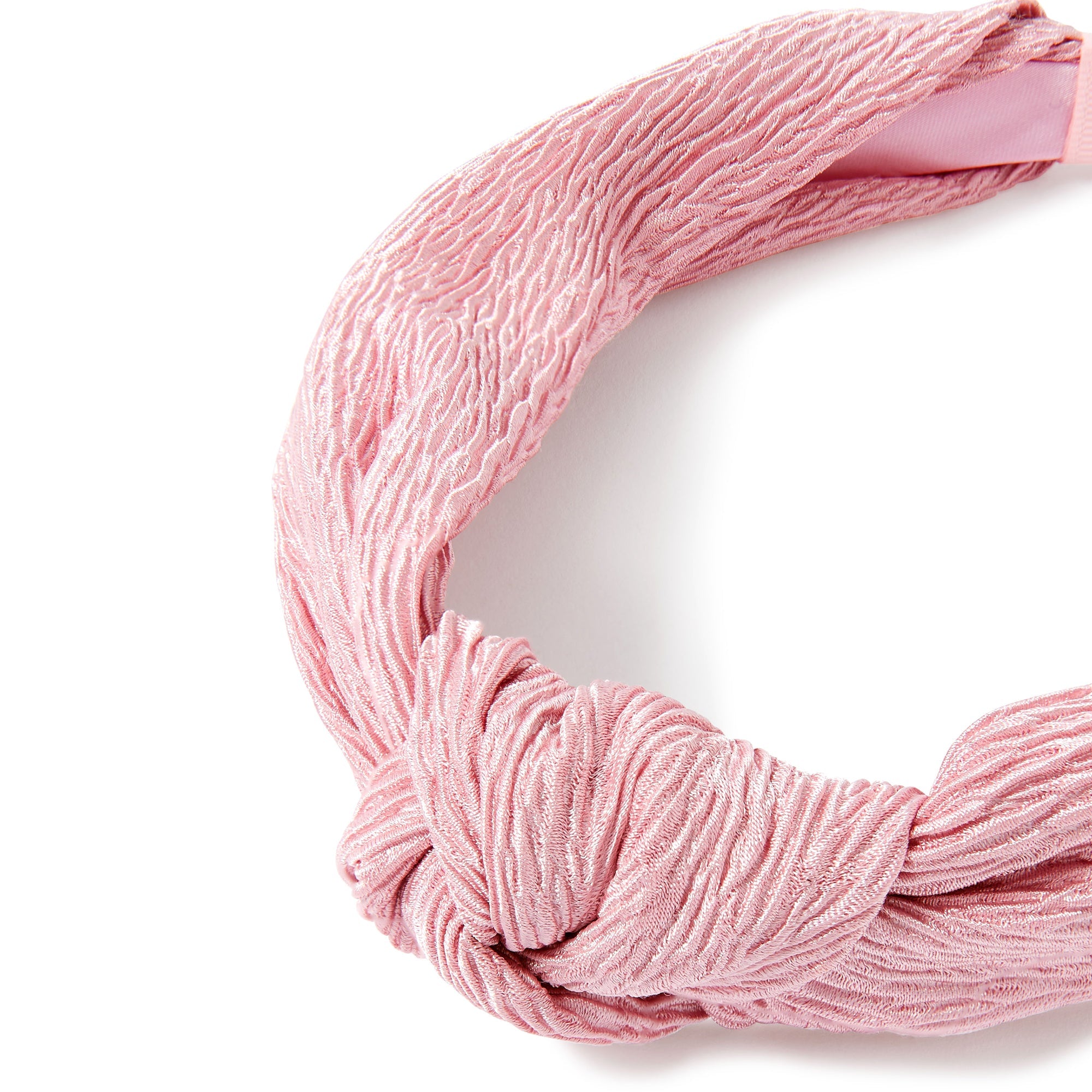 Accessorize London Women's Pink Crinkle Knot Alice Band