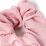 Accessorize London Women's Pink Crinkle Medium Scrunchie
