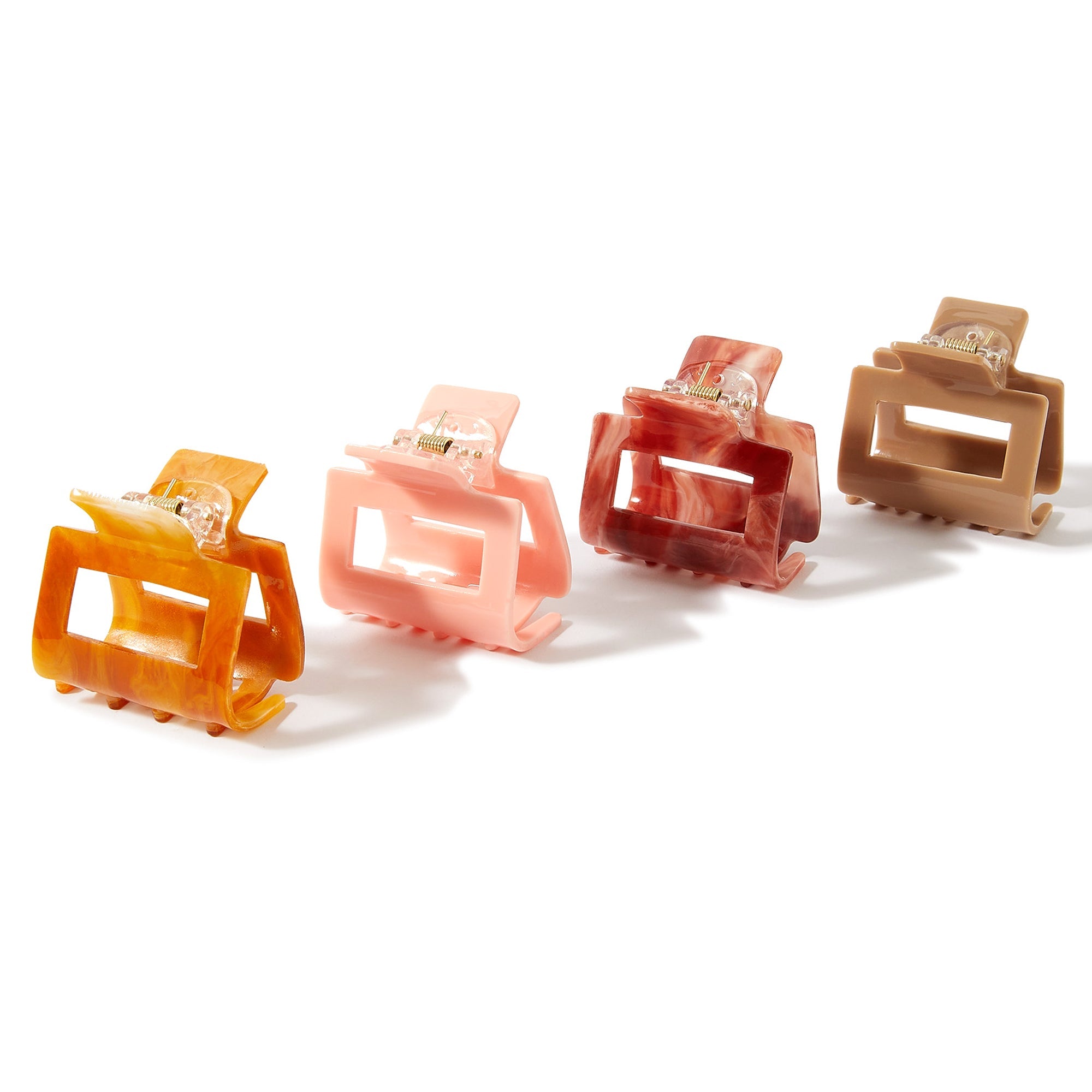 Accessorize London Women's 4 Pack Rectangle Claw Clips