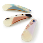 Accessorize London Women'S Set of 3 Mixed Design Marble Snap Hair Clips