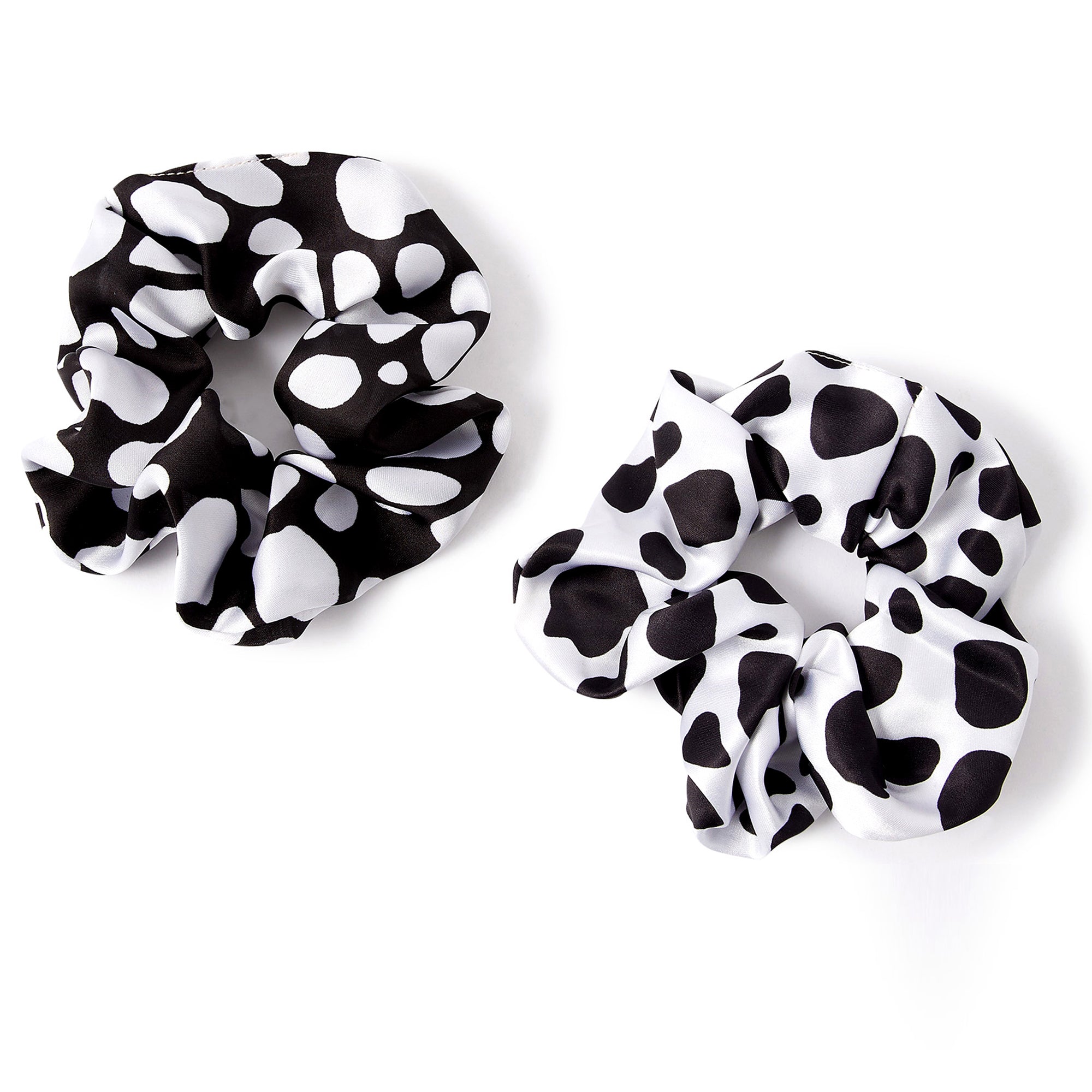 Accessorize London Women's Multi 2 Pack Mono Print Scrunchies