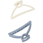 Accessorize London Women's set of 2 Retro Matte Claw Hair Clip