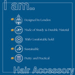 Accessorize London Women's set of 2 Retro Matte Claw Hair Clip