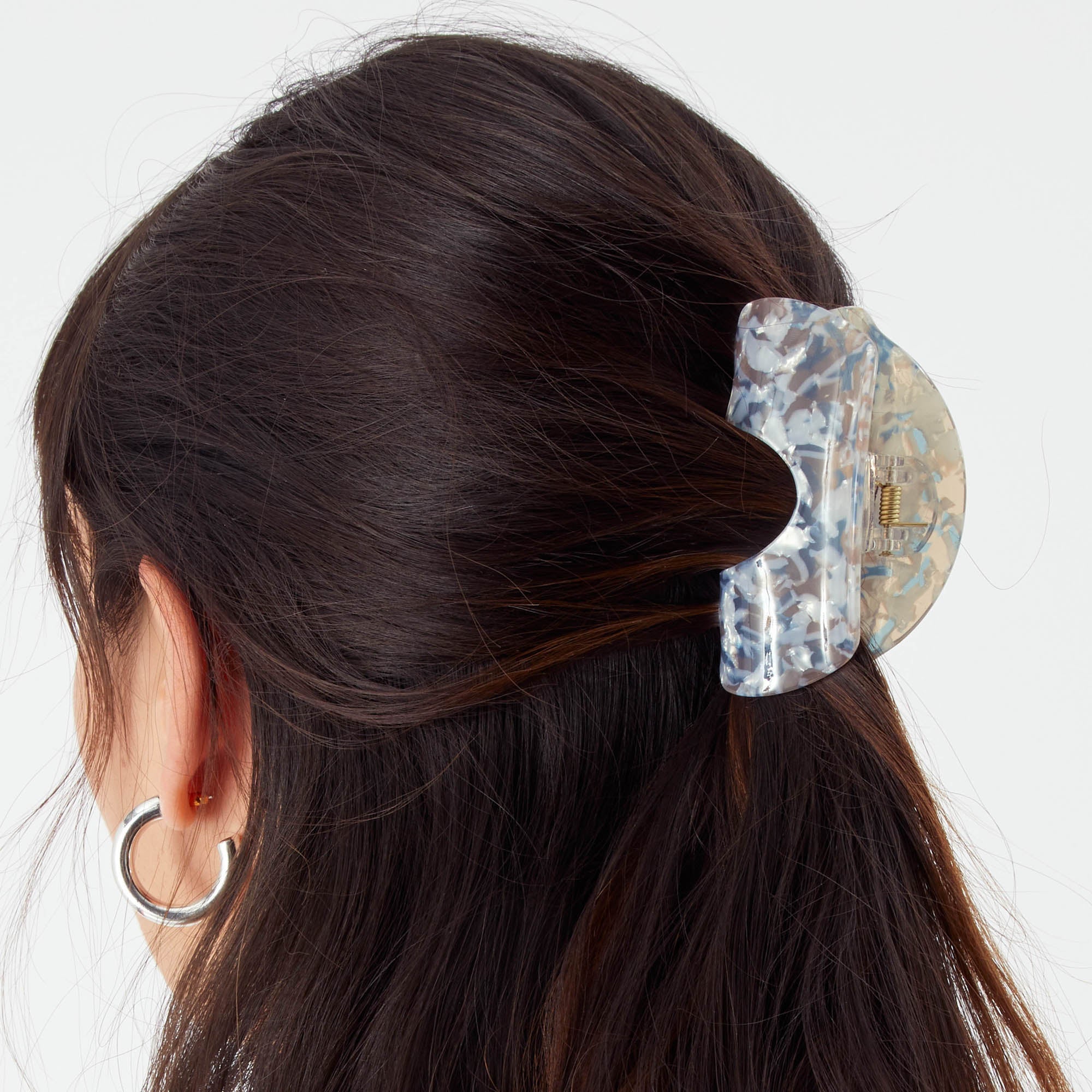 Accessorize London Women's Blue Resin Arch Hair Claw Clip