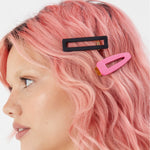 Accessorize London Women's 2 Pack Matte Slides Hair Clip