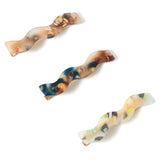 Accessorize London Women's Multi 3 Pack Wavey Resin Slides Hair Clip