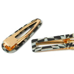 Accessorize London Women's 2 Pack Swirly Checkerboard Hair Clip