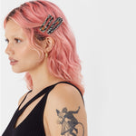 Accessorize London Women's 2 Pack Swirly Checkerboard Hair Clip