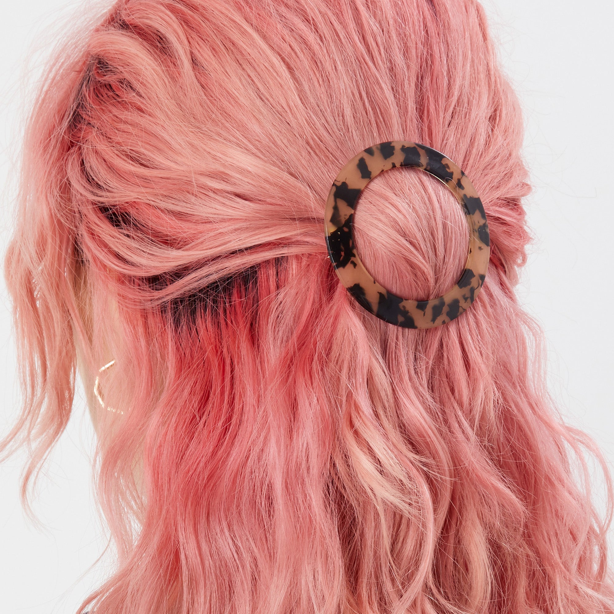 Accessorize London Women's Tort Round Tort Barrette Hair Clip