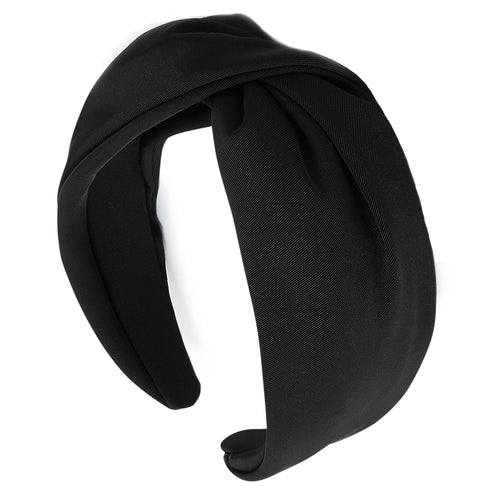 Accessorize London Women's Black Wide Twist Satin Headband