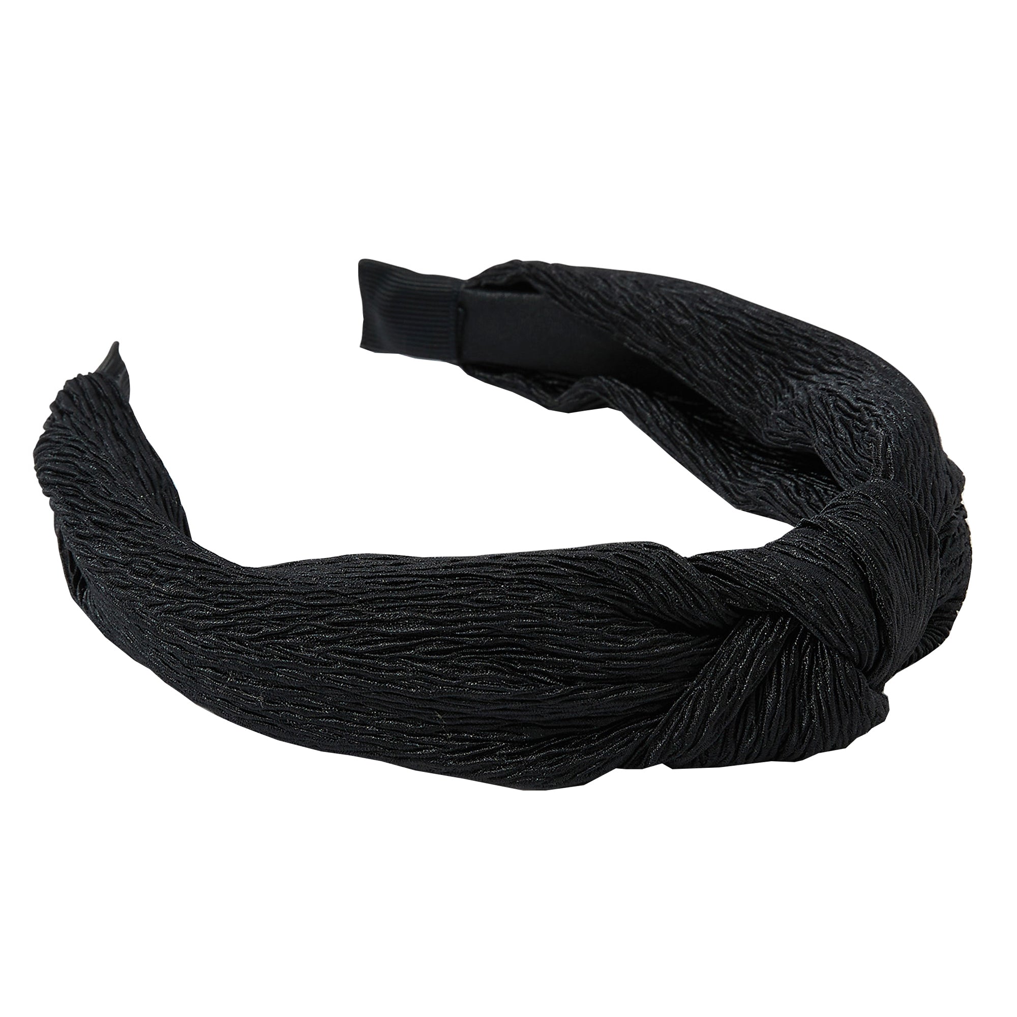 Accessorize London Women's Black Crinkle Knot Alice Hair Band
