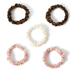 Accessorize London Women's Multi set of 5 Pink Animal Hair Scrunchie