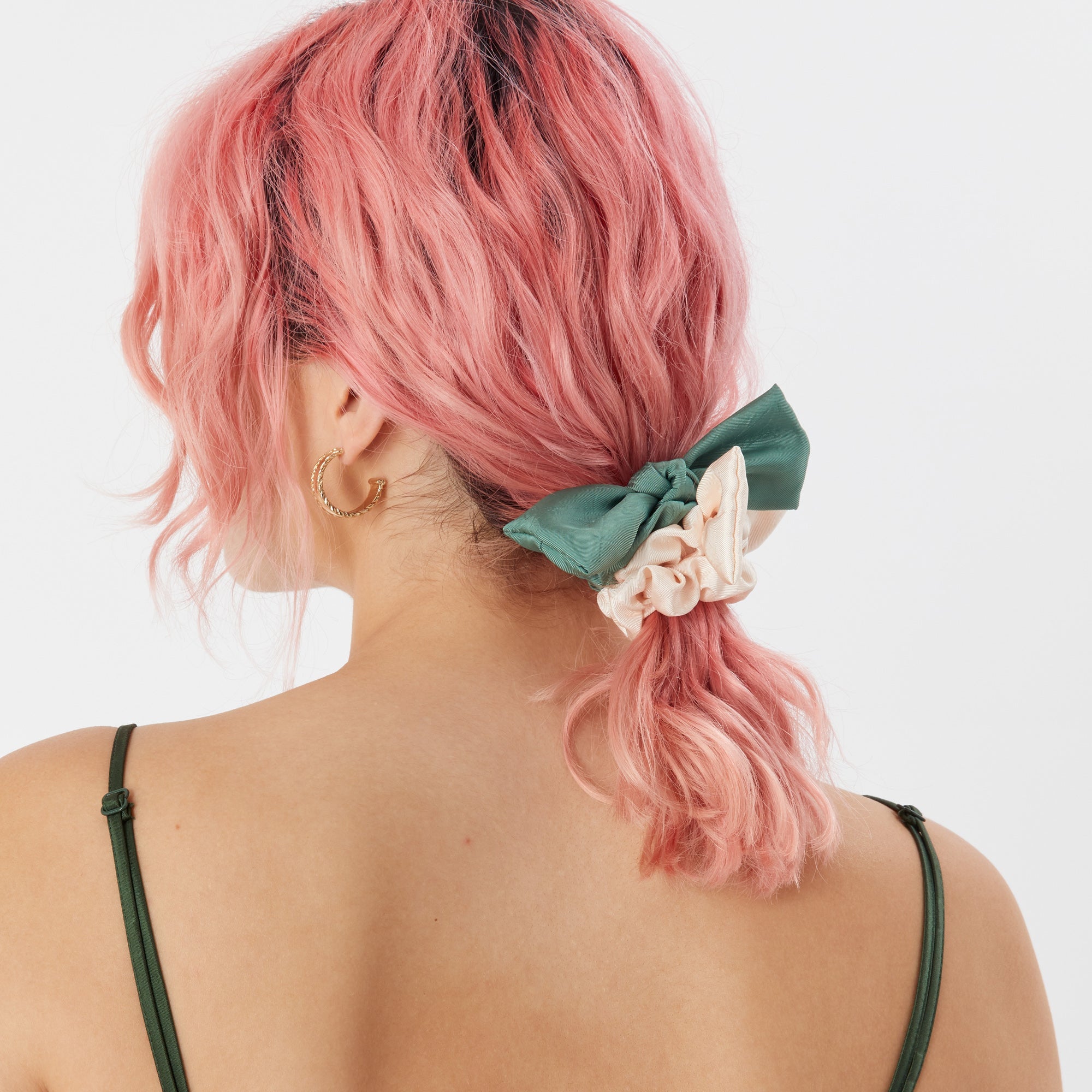 Accessorize London Women's set of 2 Bunny Ear Hair Scrunchie Pack