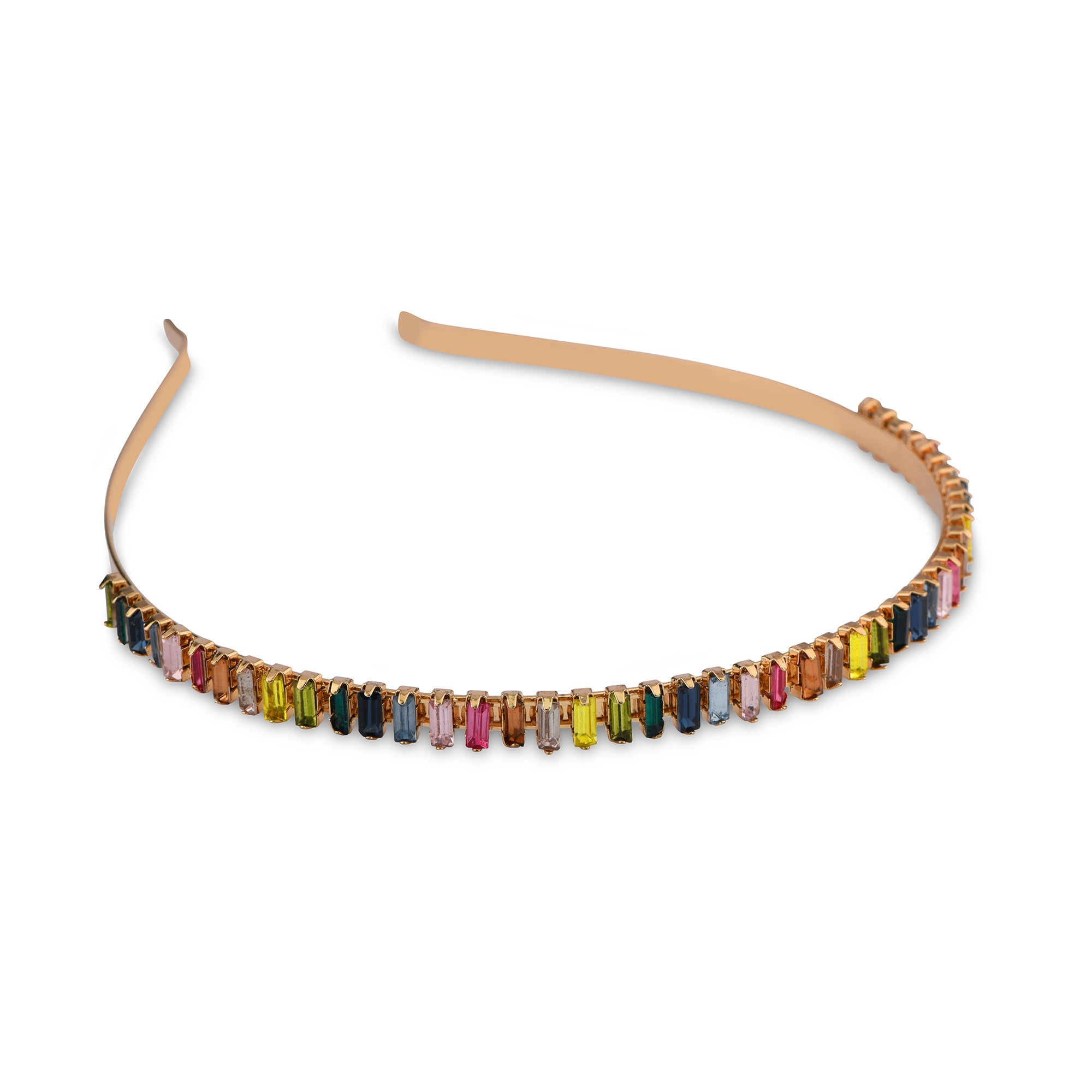 Accessorize London Women's Rainbow Baguette Gem Alice Hair Band