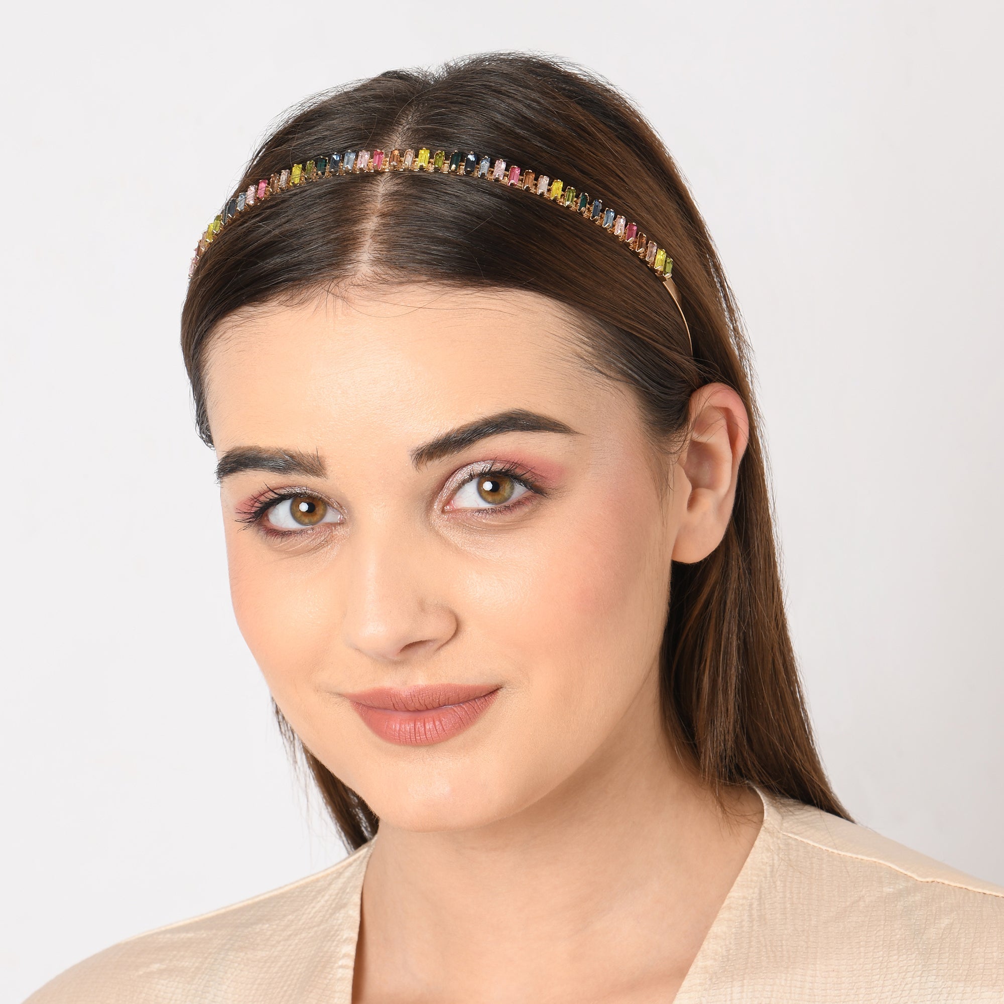 Accessorize London Women's Rainbow Baguette Gem Alice Hair Band