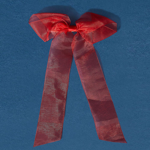 Accessorize London Women's Organza Bow Hair Clip-Red