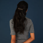 Accessorize London Women's Black Gem Rectangle Barette Hair Clip