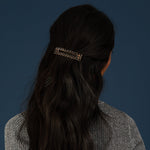 Accessorize London Women's Black Gem Rectangle Barette Hair Clip