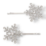 Accessorize London Women's 2 X Snowflake Hair Slide Clips