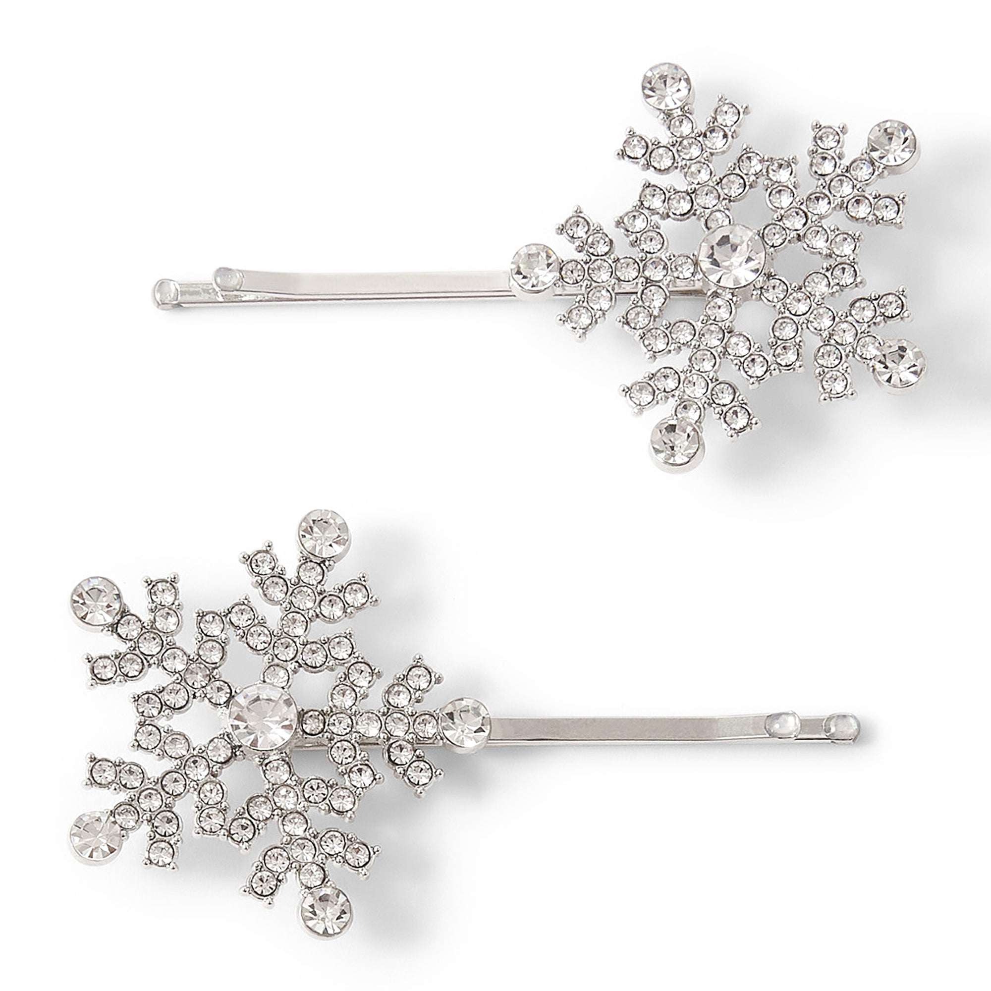 Accessorize London Women's 2 X Snowflake Hair Slide Clips