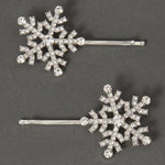 Accessorize London Women's 2 X Snowflake Hair Slide Clips