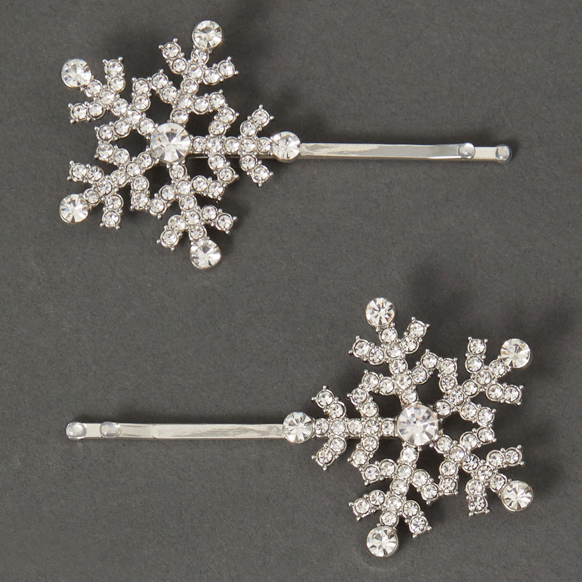 Accessorize London Women's 2 X Snowflake Hair Slide Clips