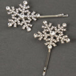 Accessorize London Women's 2 X Snowflake Hair Slide Clips