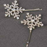 Accessorize London Women's 2 X Snowflake Hair Slide Clips