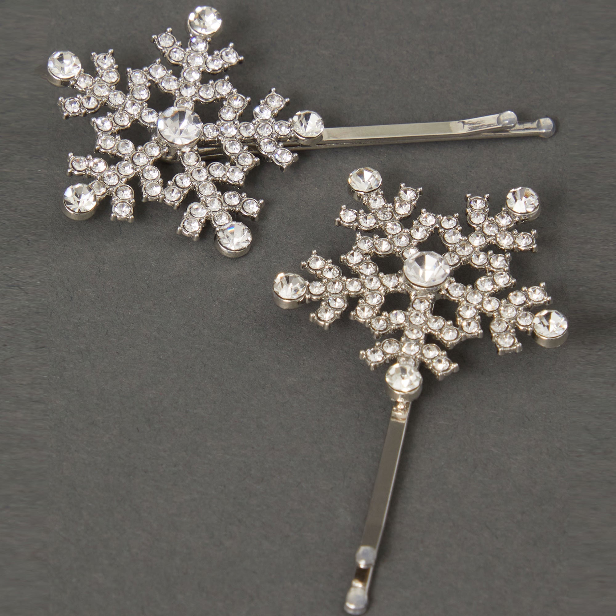 Accessorize London Women's 2 X Snowflake Hair Slide Clips