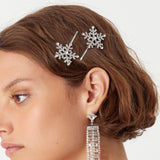 Accessorize London Women's 2 X Snowflake Hair Slide Clips