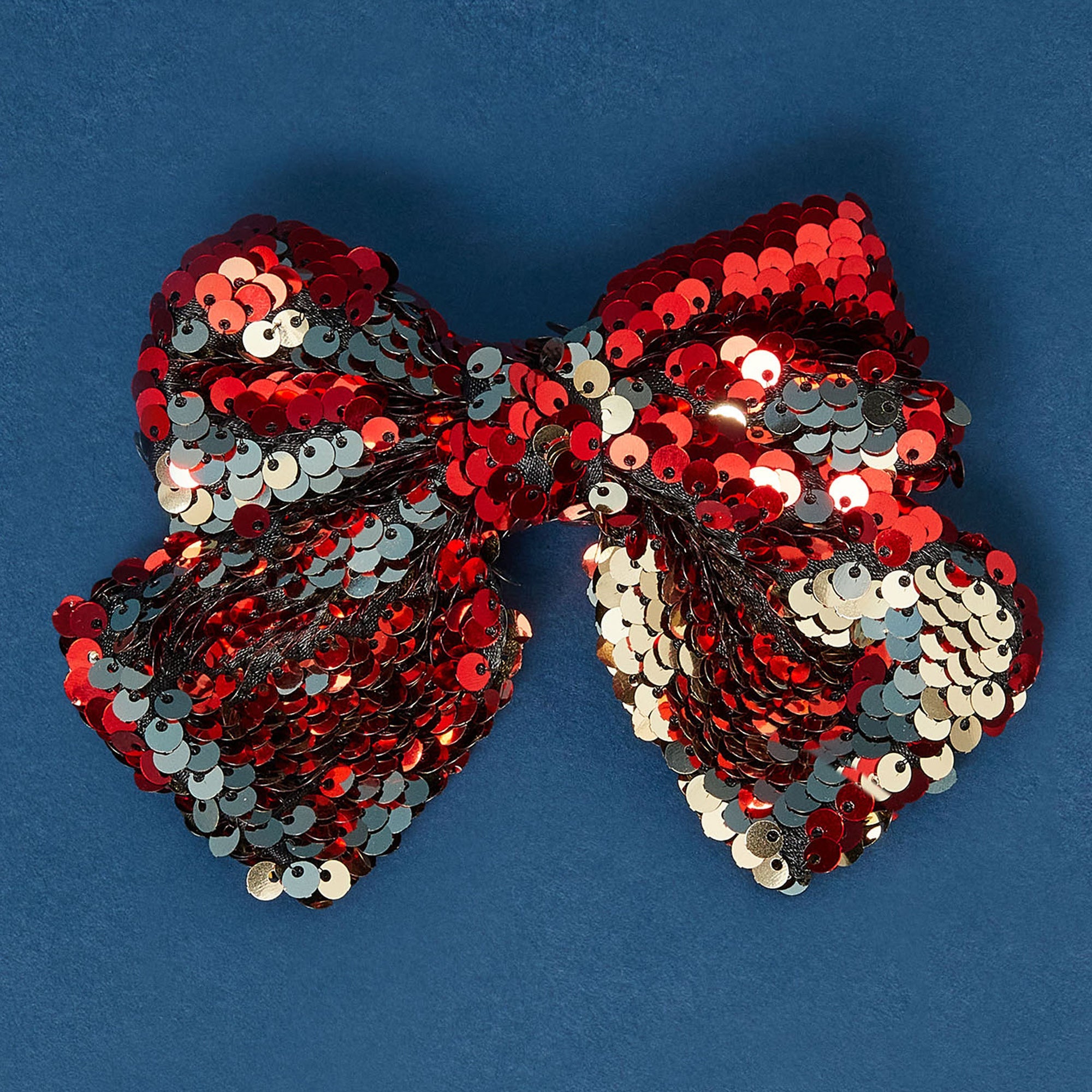 Accessorize London Women's Sequin Christmas Bow Barrette Hair Clip
