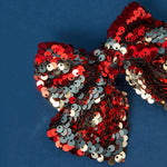 Accessorize London Women's Sequin Christmas Bow Barrette Hair Clip