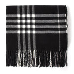 Accessorize London Women's Black & White Manhatten Check Blanket