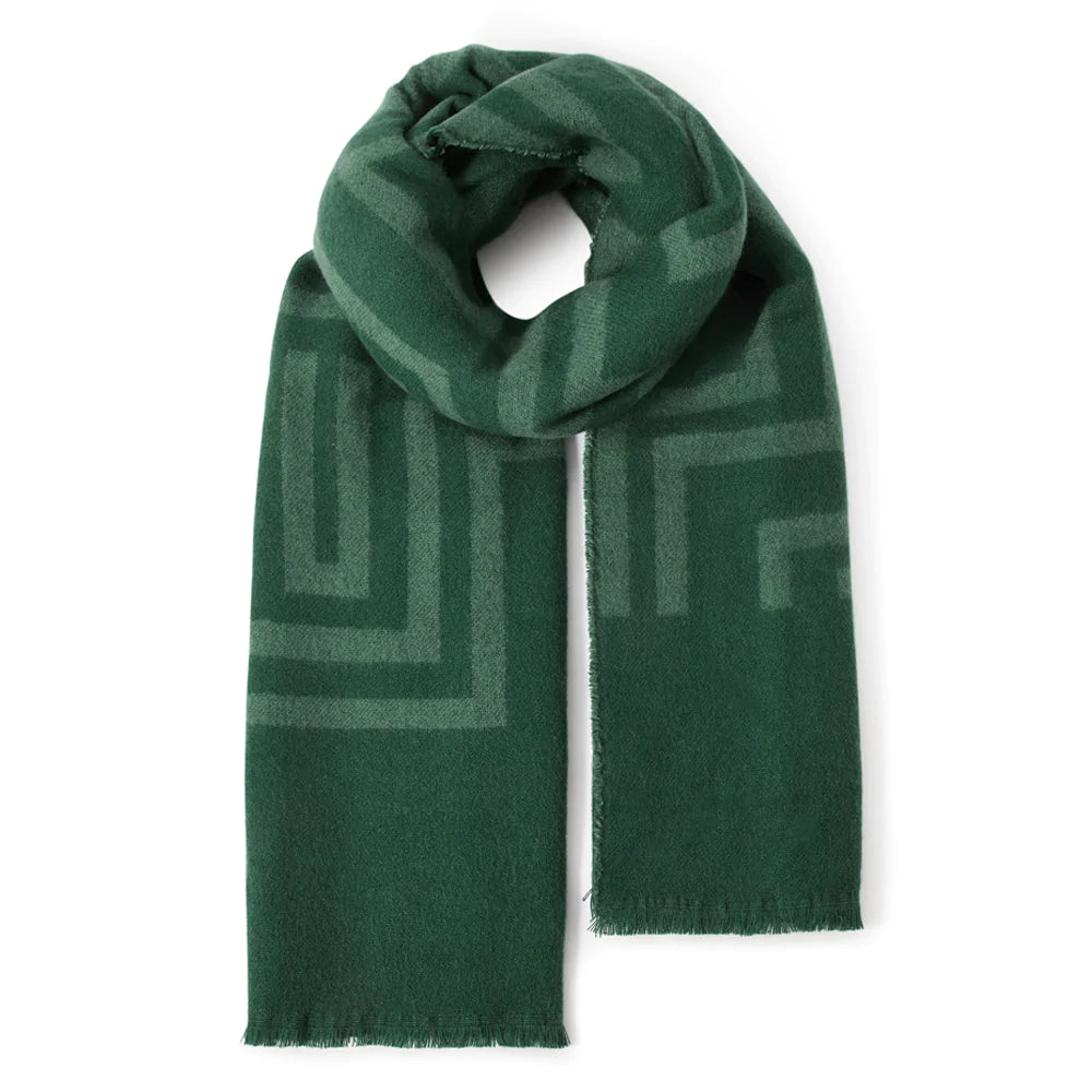 Accessorize London Women's Green Firenze Geo Supersoft Blanket